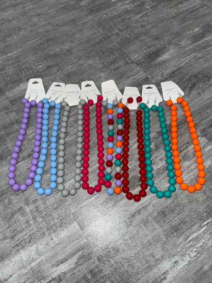 Collier set perle mini + orecchini low cost