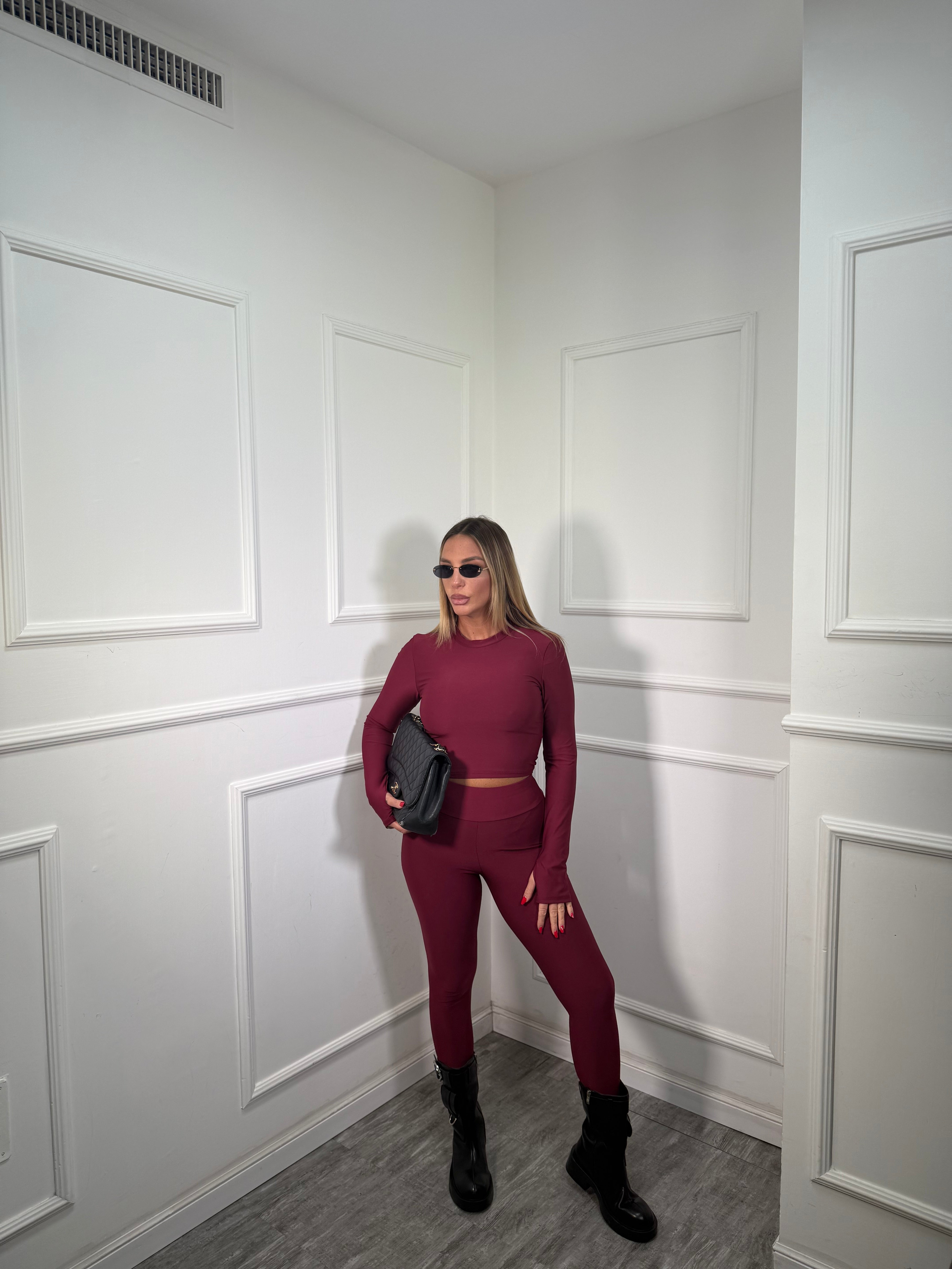 Coordinato in lycra District bordeaux 16536