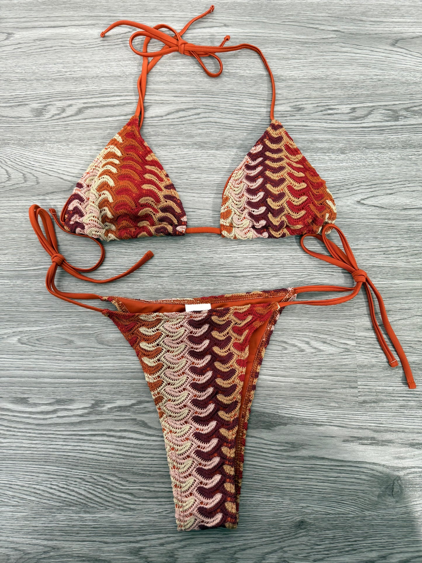 Costume con copricostume ricamato Santorini coccio 7122