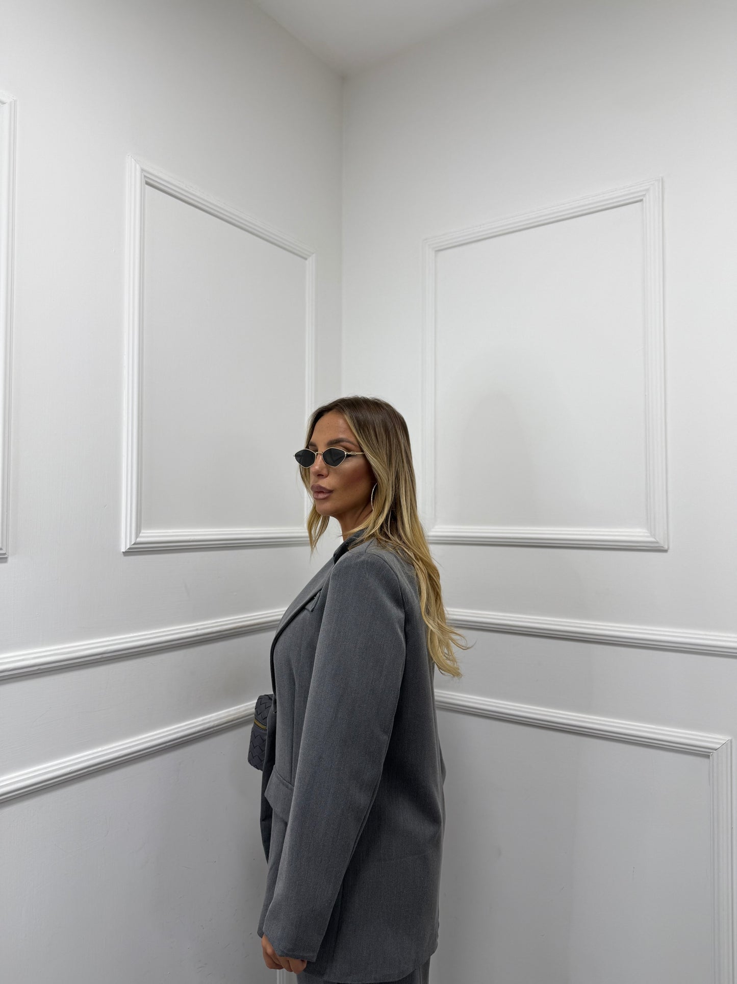 Tailleur curvy Business dalla 46/52 grigio m12232