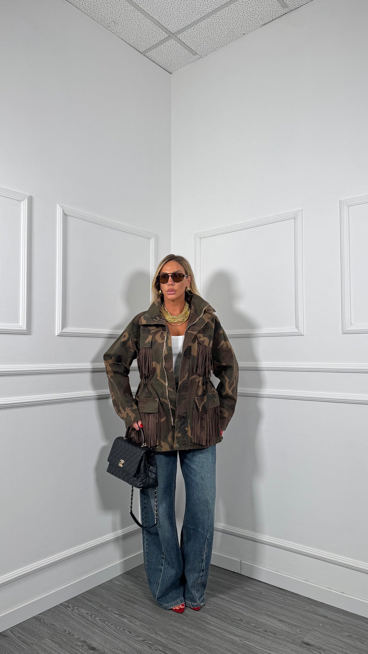 Jeans palazzo lavaggio medio Krissy v1154