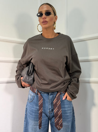 Jeans balloon con cravatta Kesha lavaggio chiaro 0721