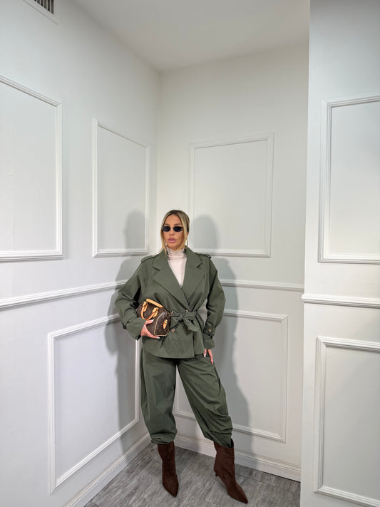 Pantaloni Sherlock verde oliva m13425