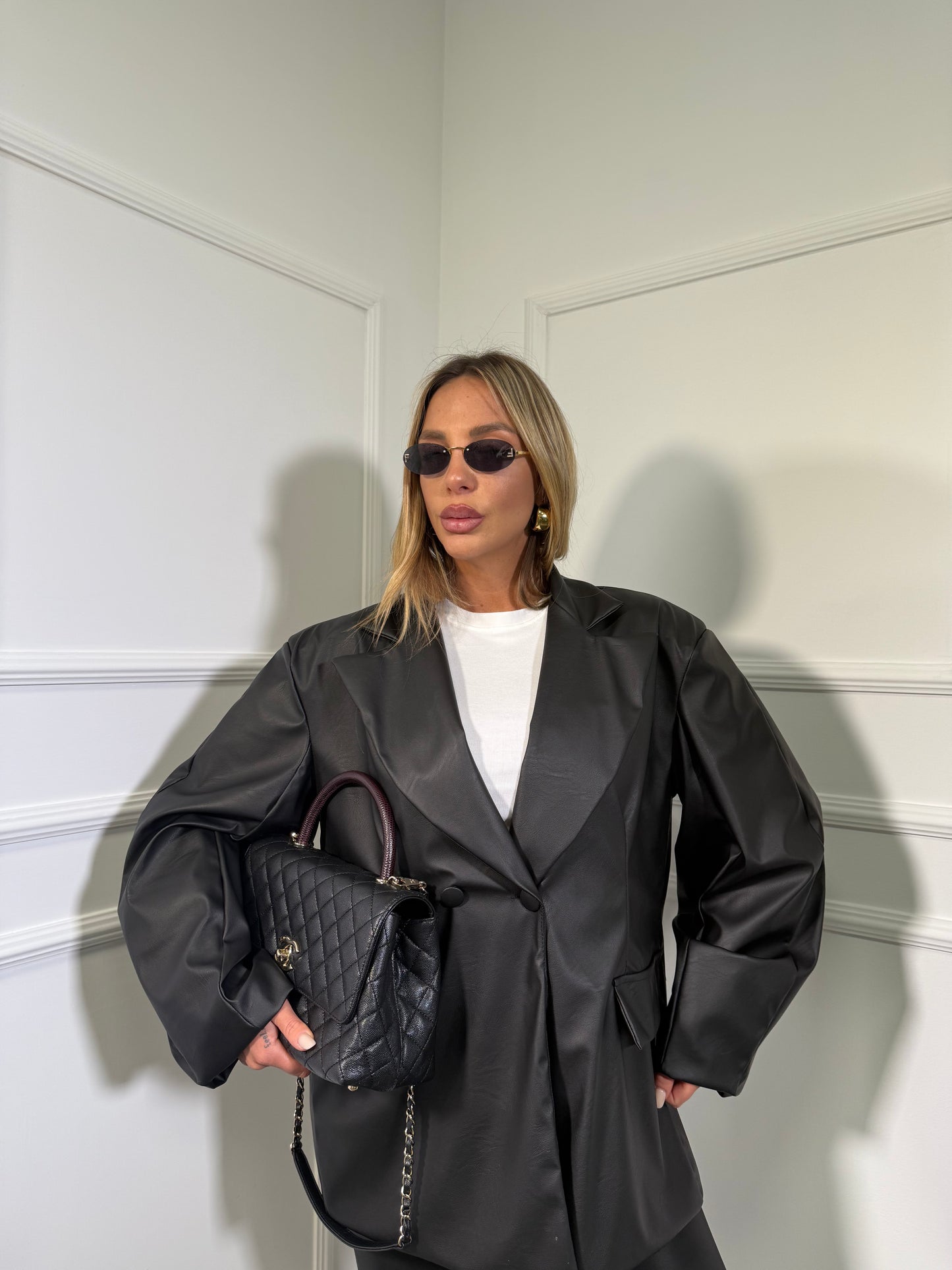 Blazer ecopelle oversize Viral (vari colori) 9964