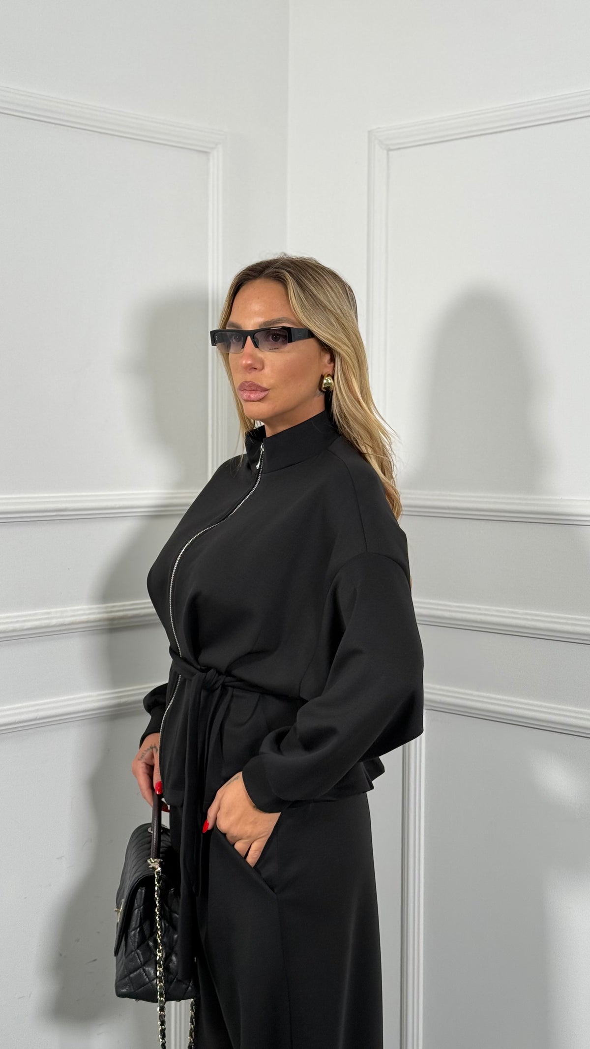 Coordinato tuta con fusciacca Marshall nero 22738
