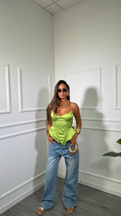 Jeans wide leg lavaggio medio Camy f130
