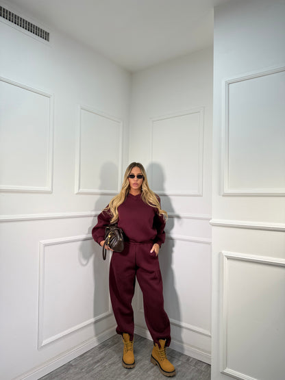 Coordinato in tuta Valley bordeaux bordeaux by justwest f0029f