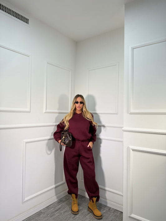 Coordinato in tuta Valley bordeaux bordeaux by justwest f0029f