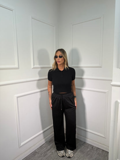 Pantaloni palazzo con boxer in pizzo (vari colori) vv96069