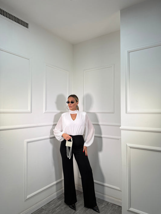 Jumpsuit a palazzo Ellis bianca 378788