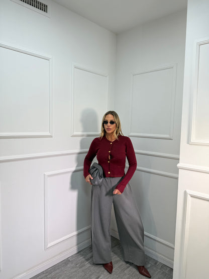 Pantaloni palazzo balloon Notting Hill grigio m13356