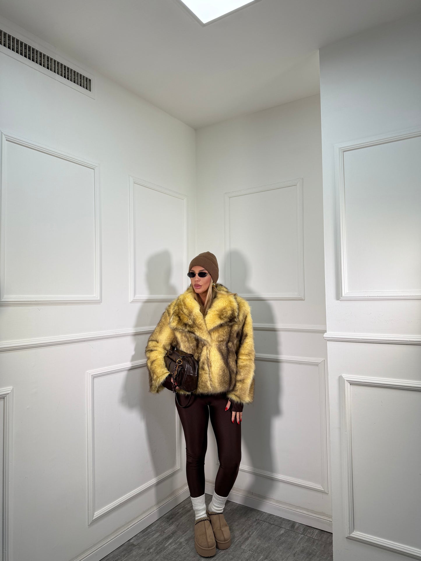 Ecofur Oslo giallo/cacao l8025