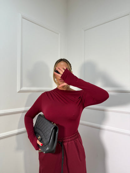 Shirt in lycra Kim bordeaux 24392