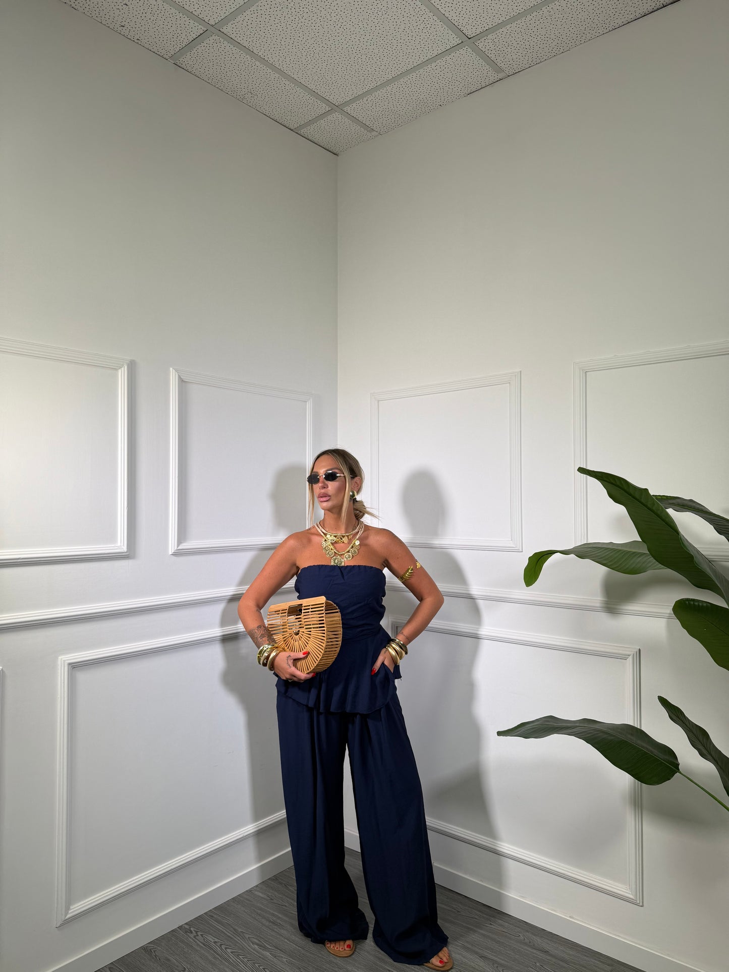 Coordinato con top a fascia (Curvy) Calypso (vari colori) 242