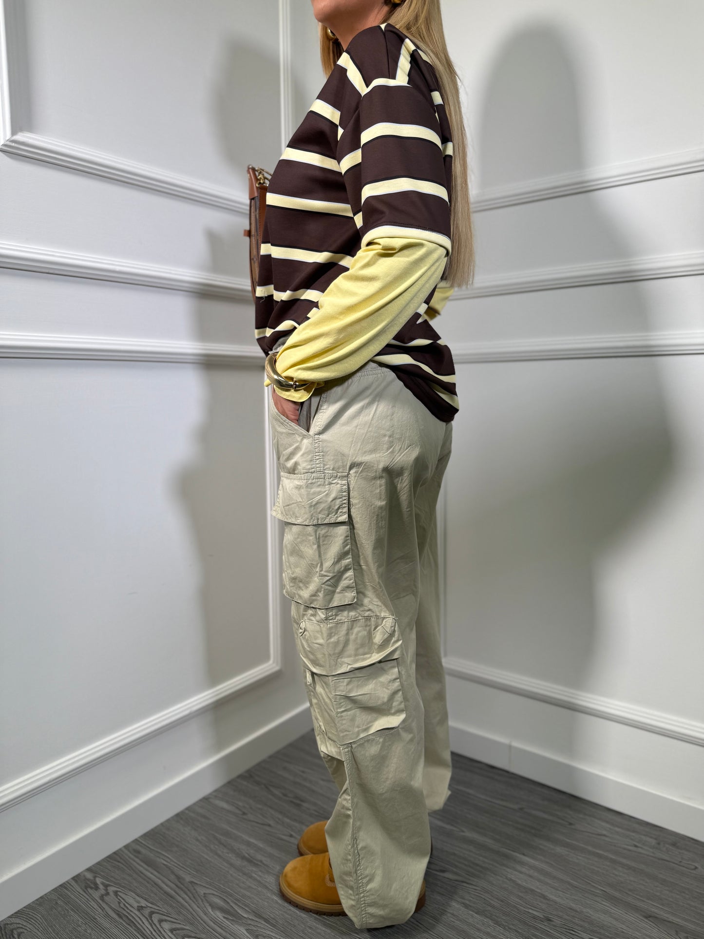 Cargo parachute beige l3175-2