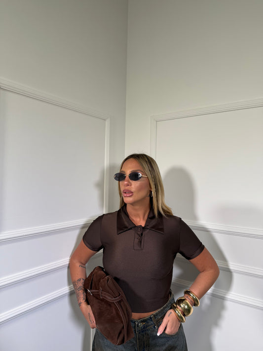 Polo in lycra crop Benny (vari colori) 0808