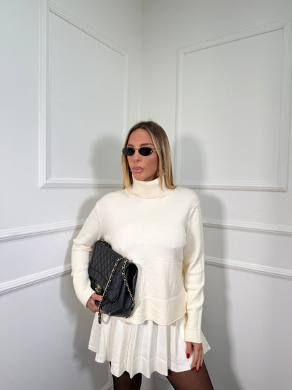 Coordinato lana rasata Colly panna zs5161