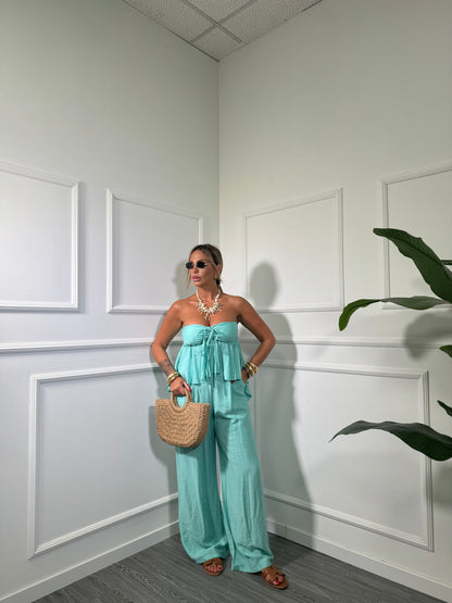 Coordinato in viscosa a fascia Oasis (vari colori) 7018