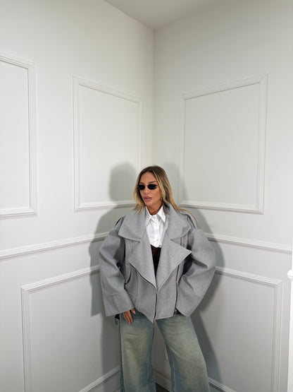 Cappotto in panno Notting Hill 2.0 grigio 22638