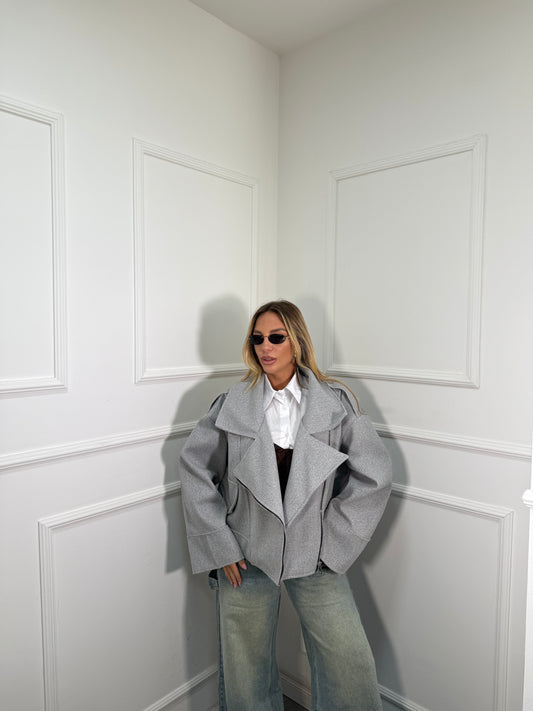 Cappotto in panno Notting Hill 2.0 grigio 22638