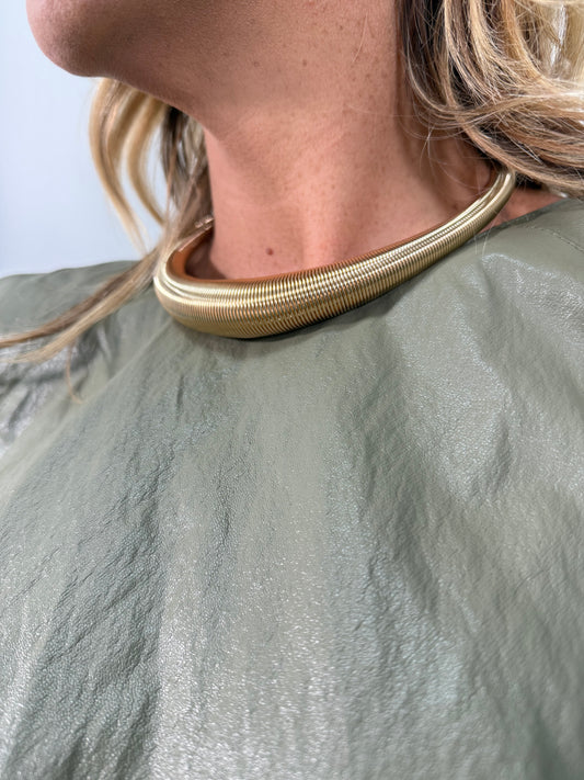 Collana bombata oro