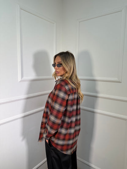 Camicia a quadri Claus rosso/nero 2727