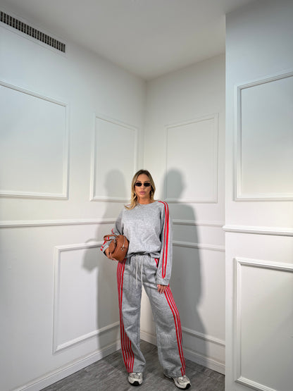 Coordinato in tuta Voyage grigio yt30056