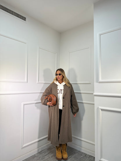 Maxicoat in tweed Favola 2.0 camel 22635