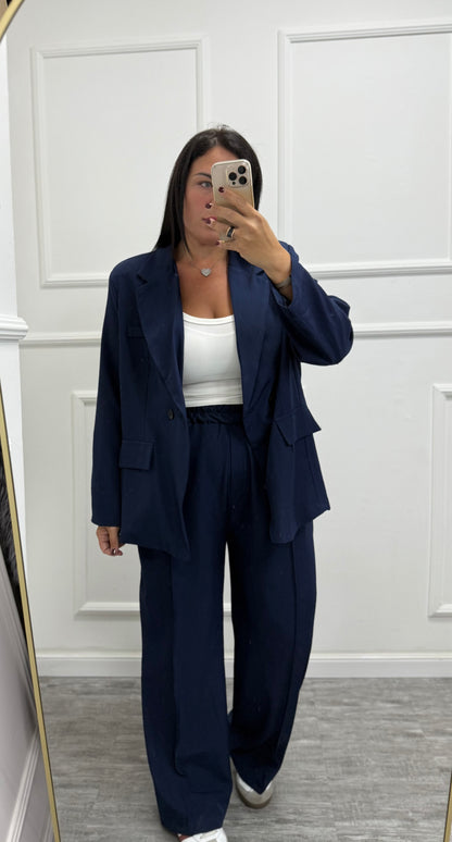 Tailleur Elena blu curvy 46/52 15864