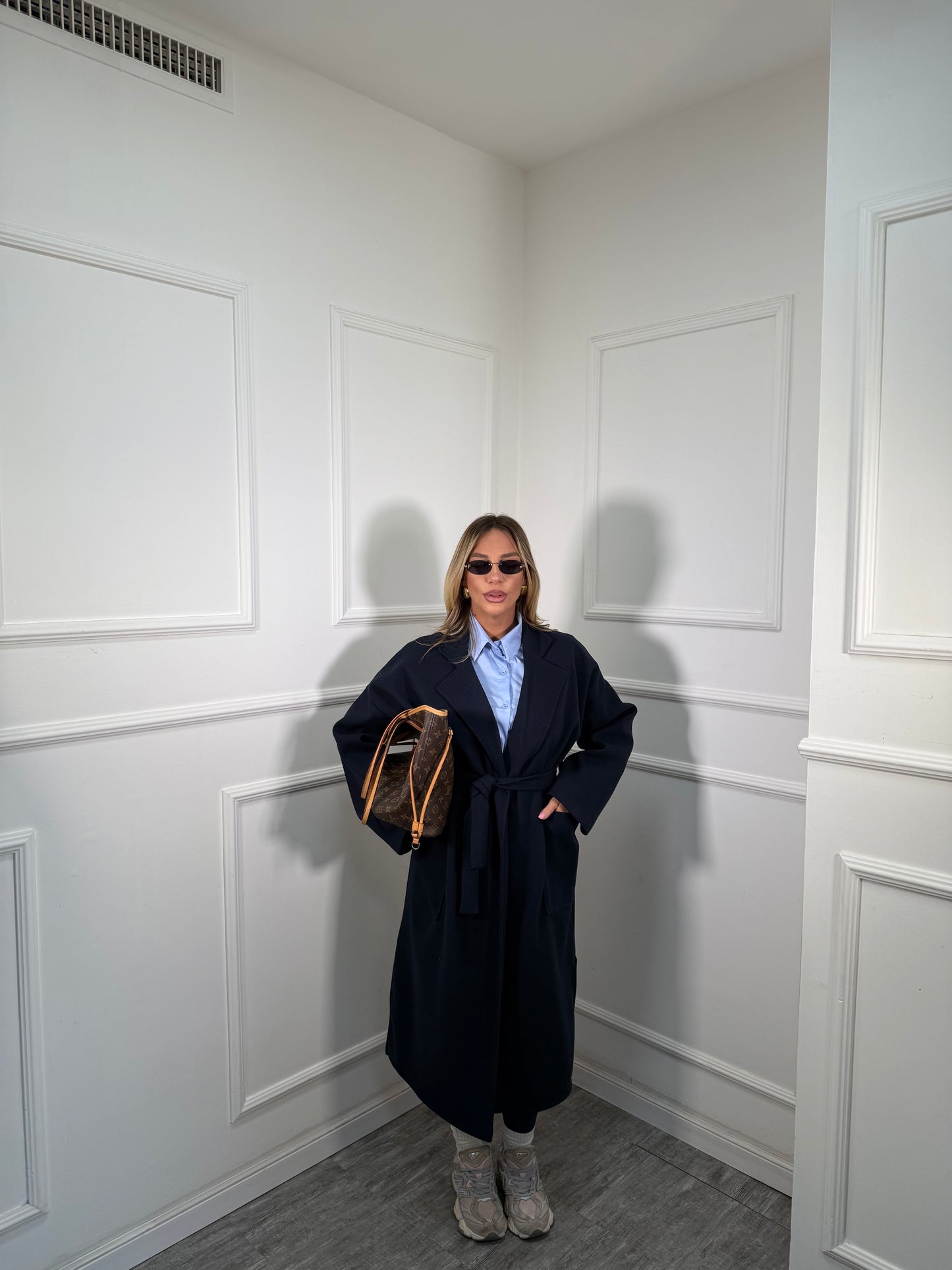 Cappotto in panno Bruxelles blu navy 22623