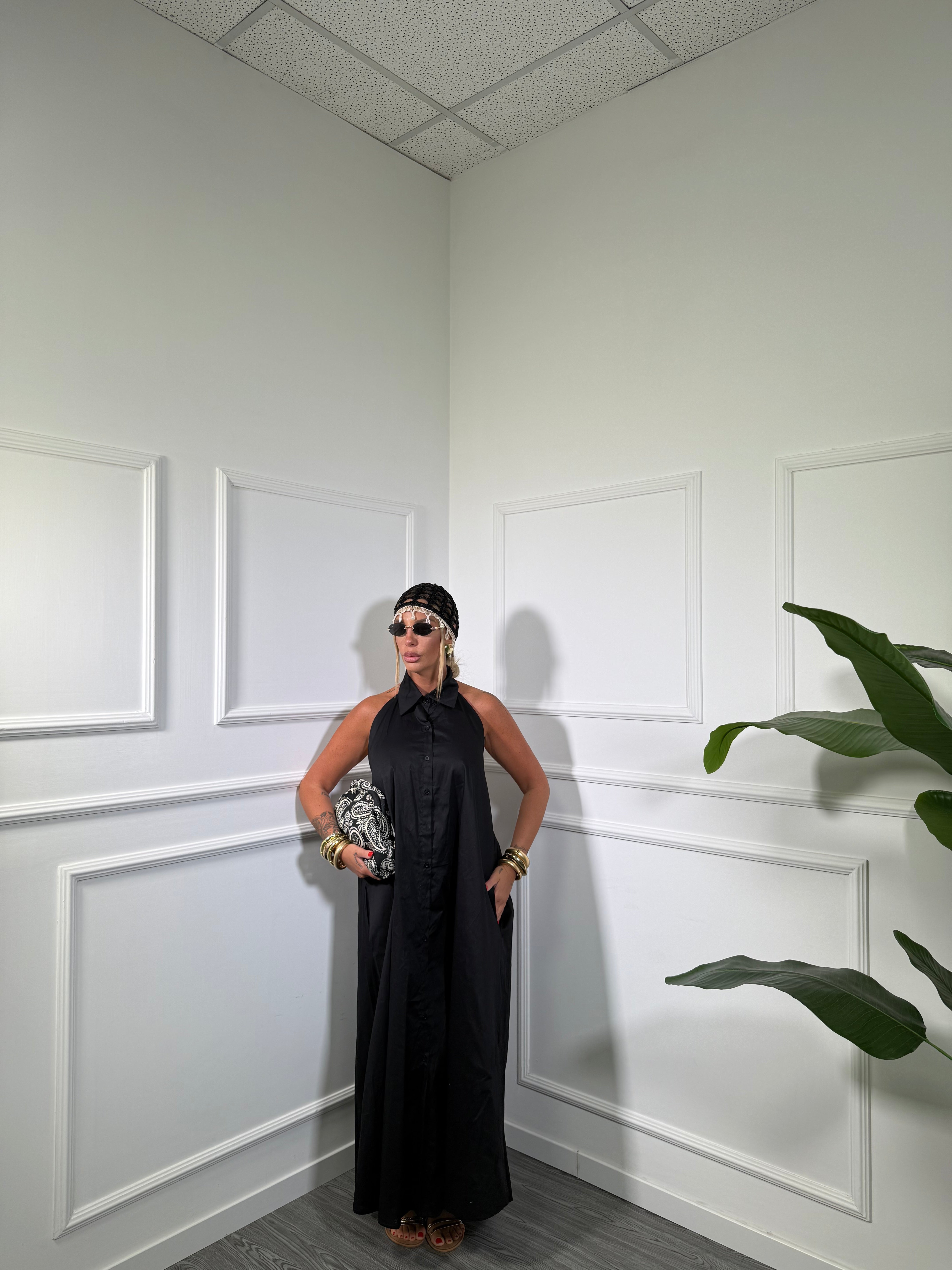 Chemisier midi (Curvy) Alisha nero in125681