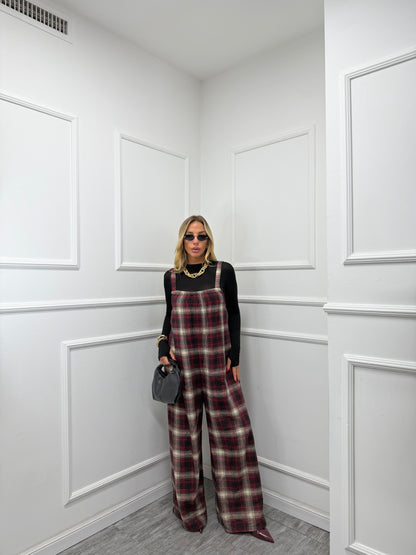Salopette oversize in flanella Virginia 25696