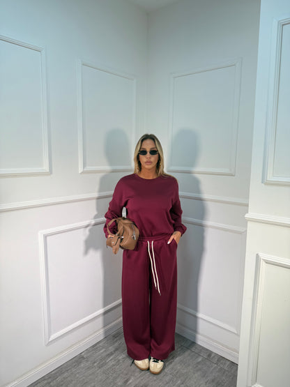 Coordinato curvy Life bordeaux 74531