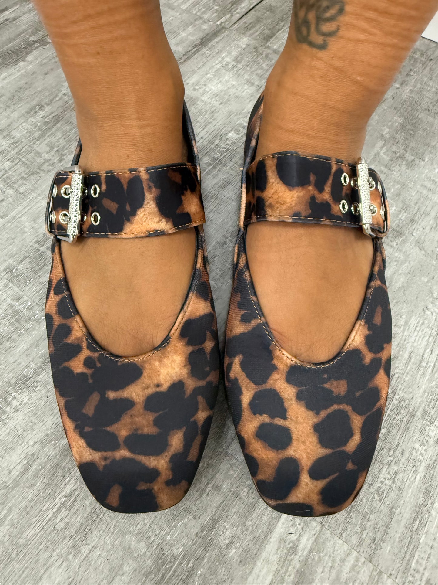 Ballerina punta squadrata maculata AB5F-T1485-05