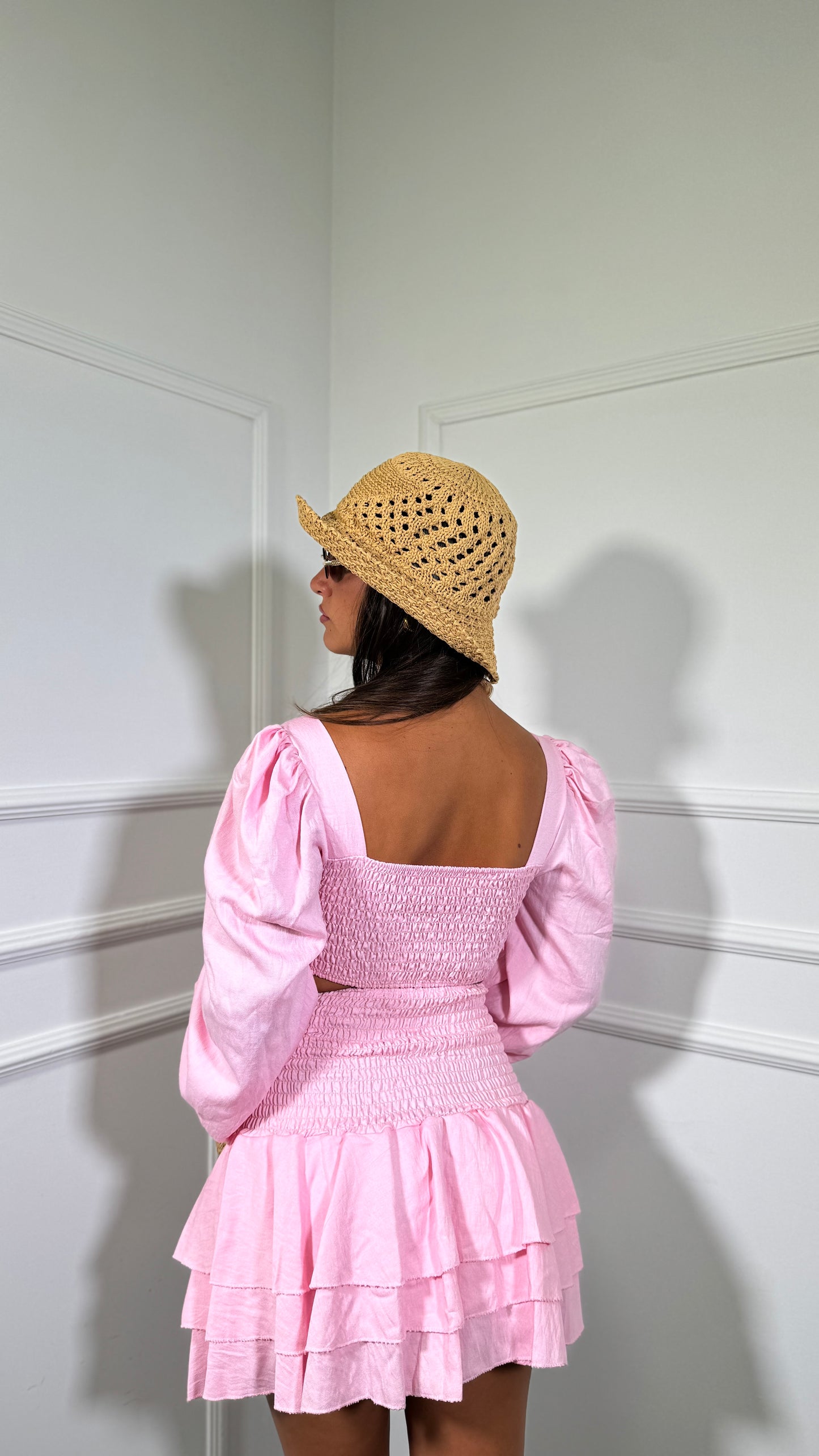 Coordinato in viscosa Cassidy rosa 12172