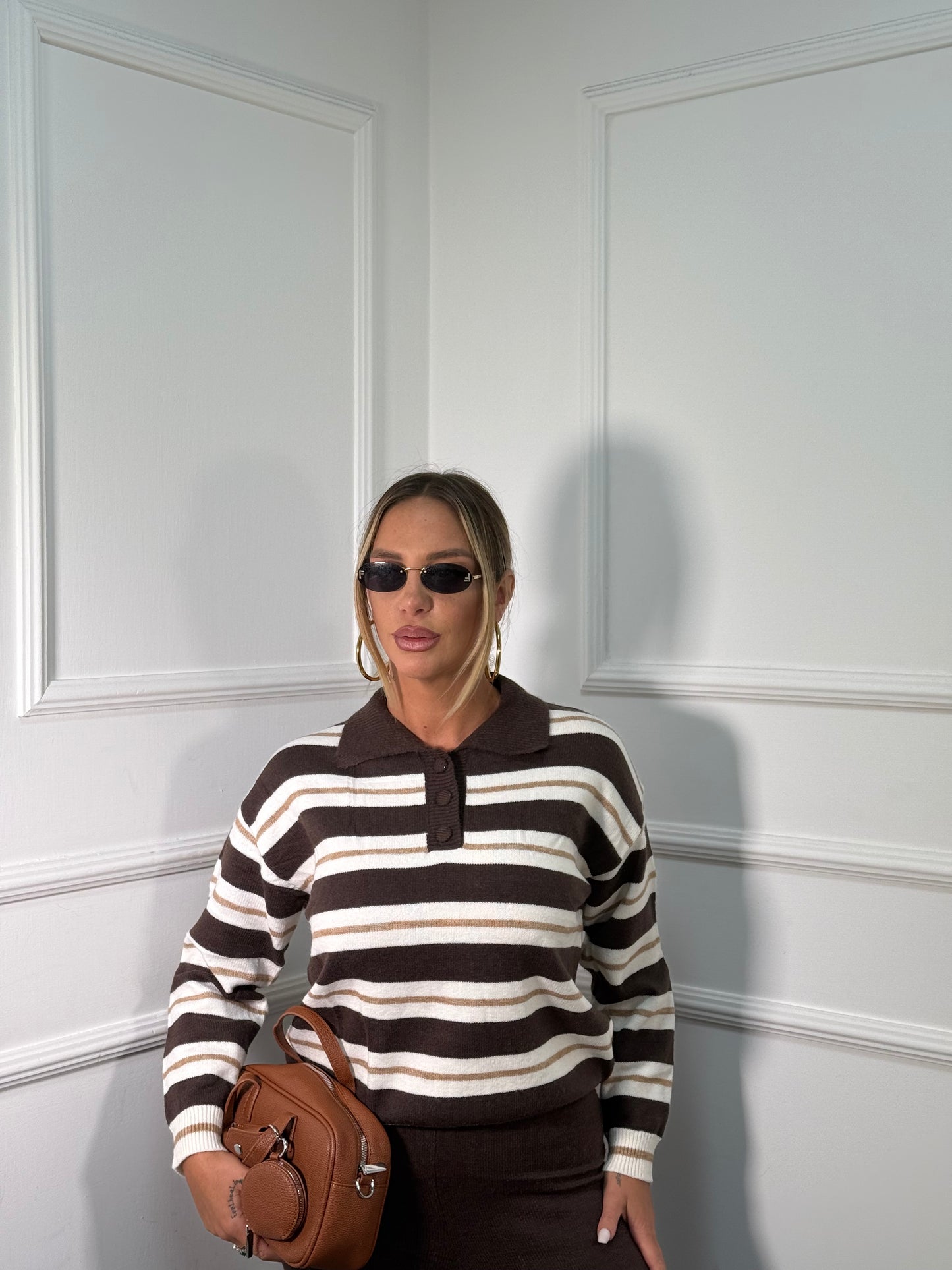 Coordinato lana rasata Butter cacao 12526