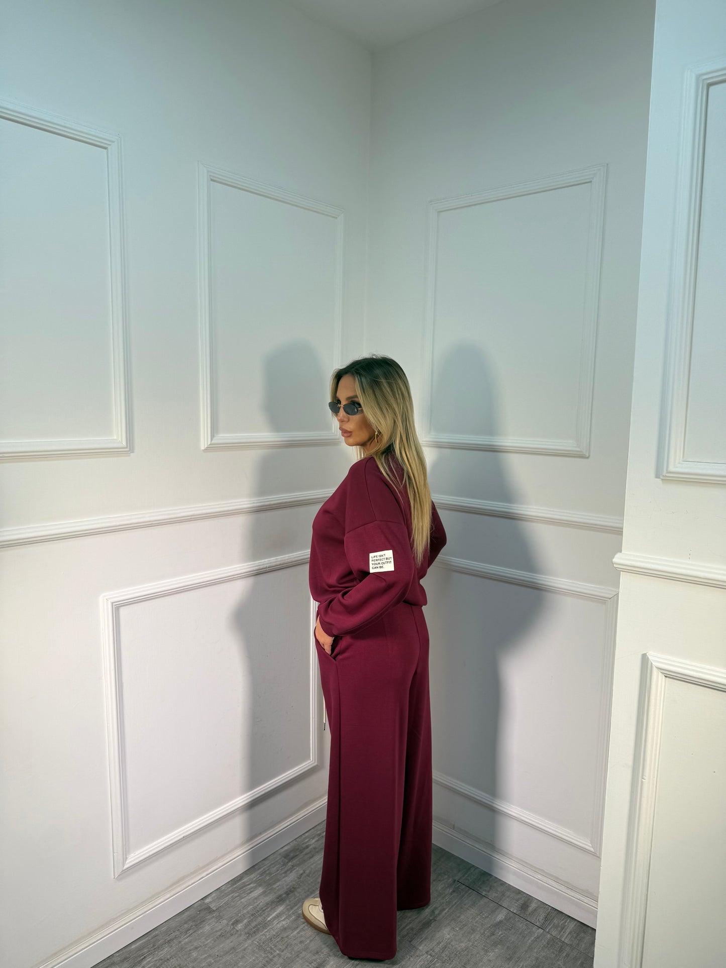 Coordinato curvy Life bordeaux 74531