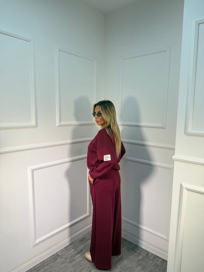 Coordinato curvy Life bordeaux 74531