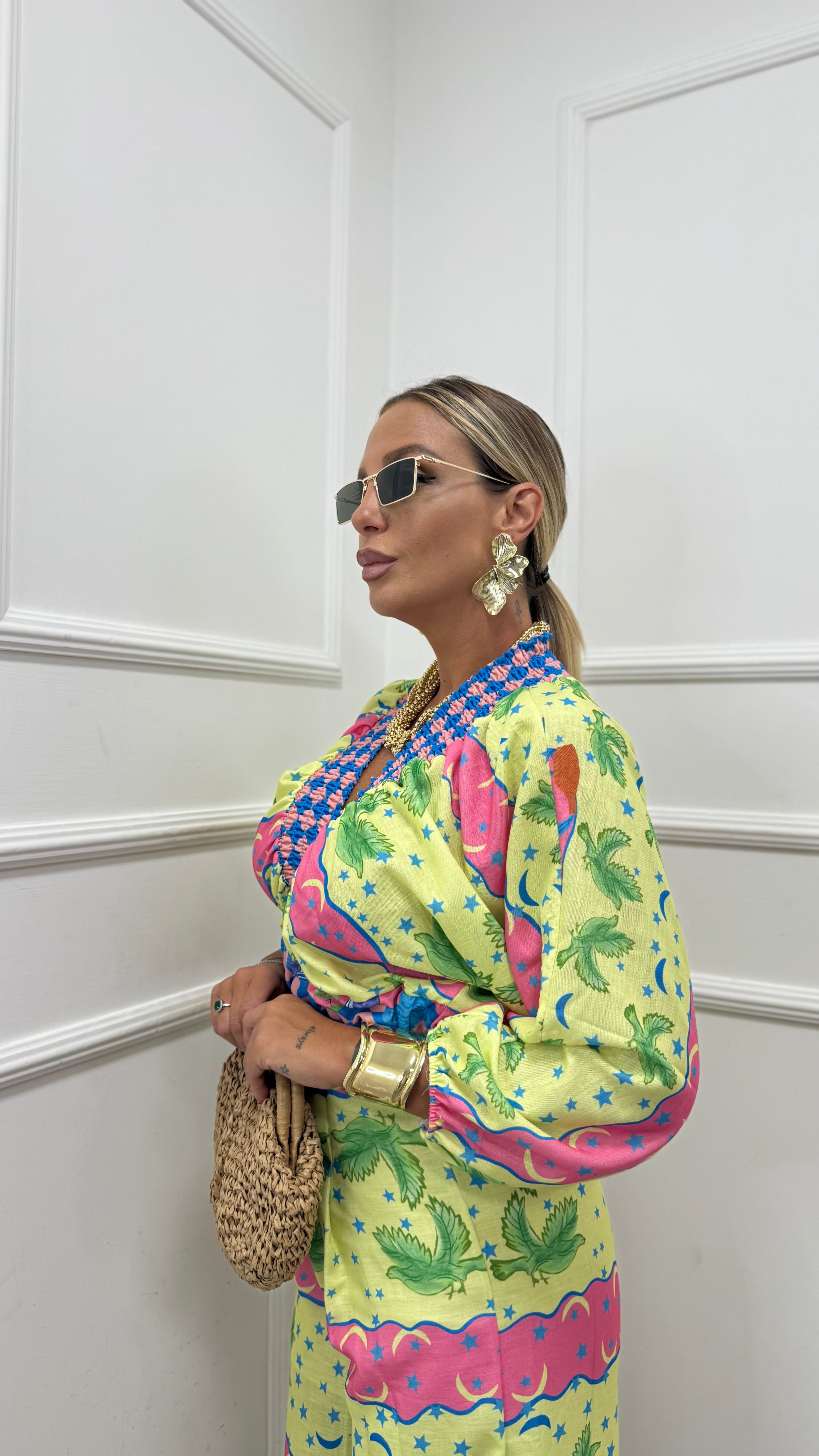 Coordinato summer lime e fucsia