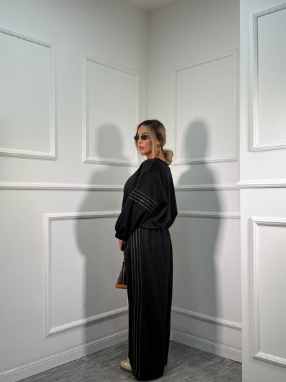 Coordinato in tuta Gold nero dalla 44/52 118911