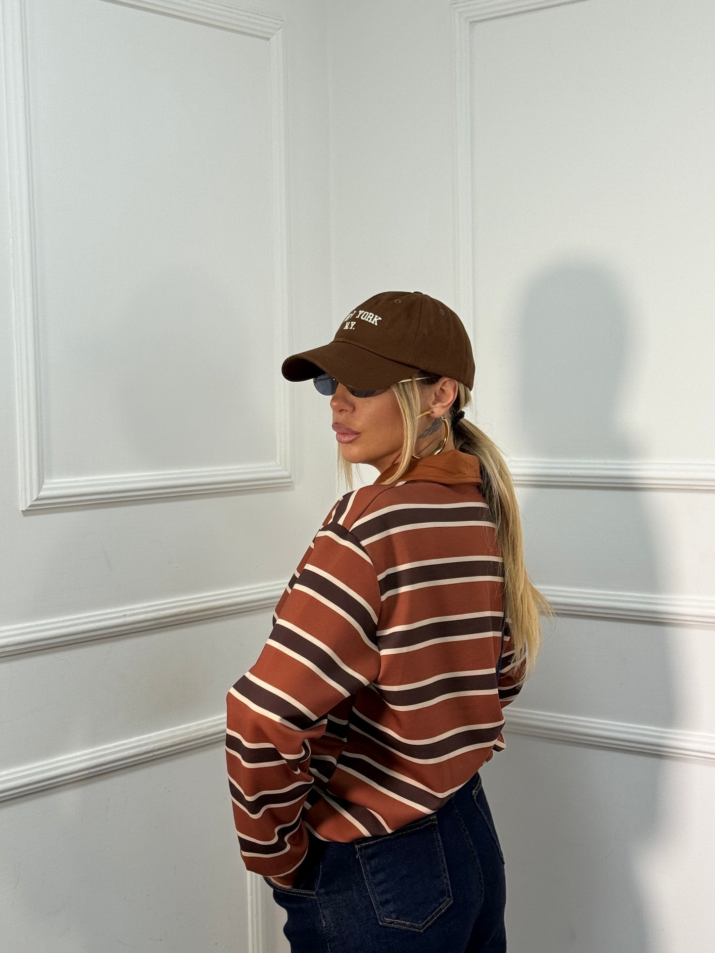 Polo in pile Florence ruggine/cacao m60601