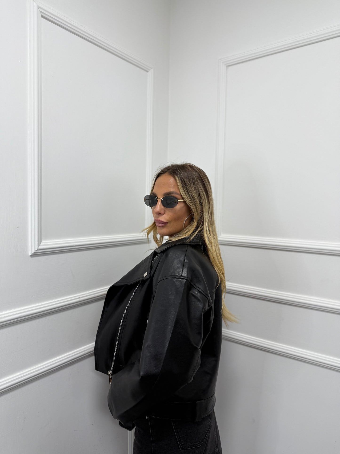 Chiodo ecopelle oversize All Day nero 70901