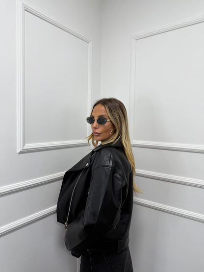 Chiodo ecopelle oversize All Day nero 70901