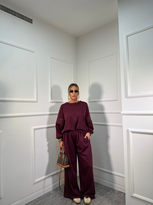 Coordinato in tuta Gold bordeaux dalla 44/52 118911