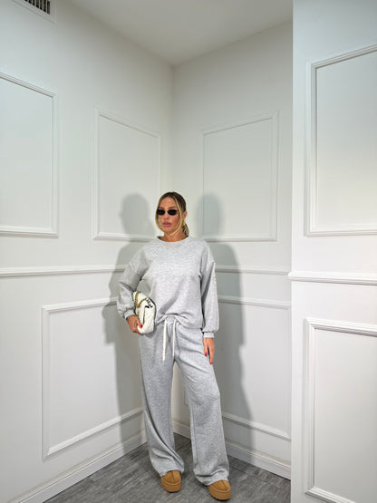 Coordinato in tuta Casual grigio 22041