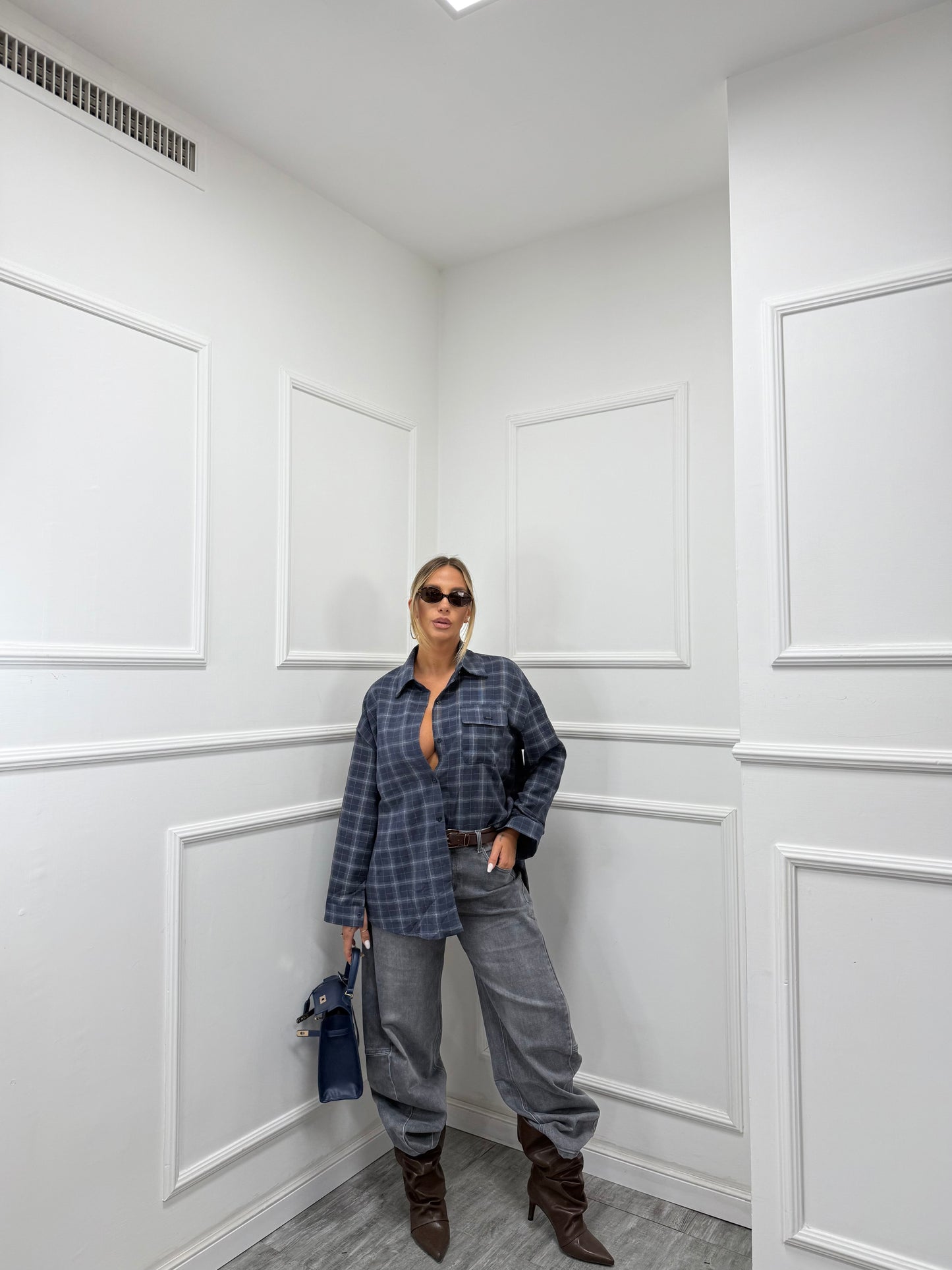 Jeans balloon Maddox grigio slavato km507