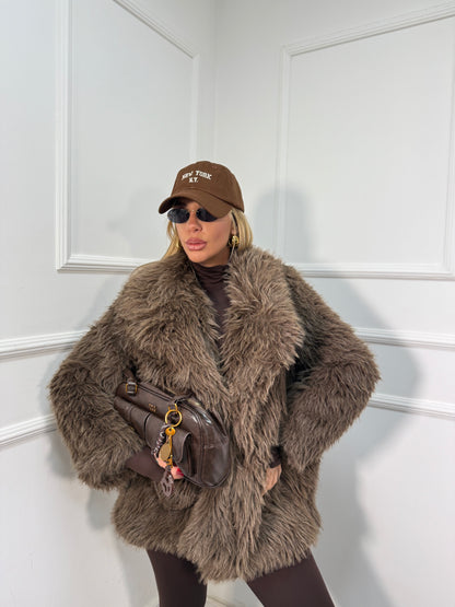 Ecofur a pelo corto Snow cacao 5007