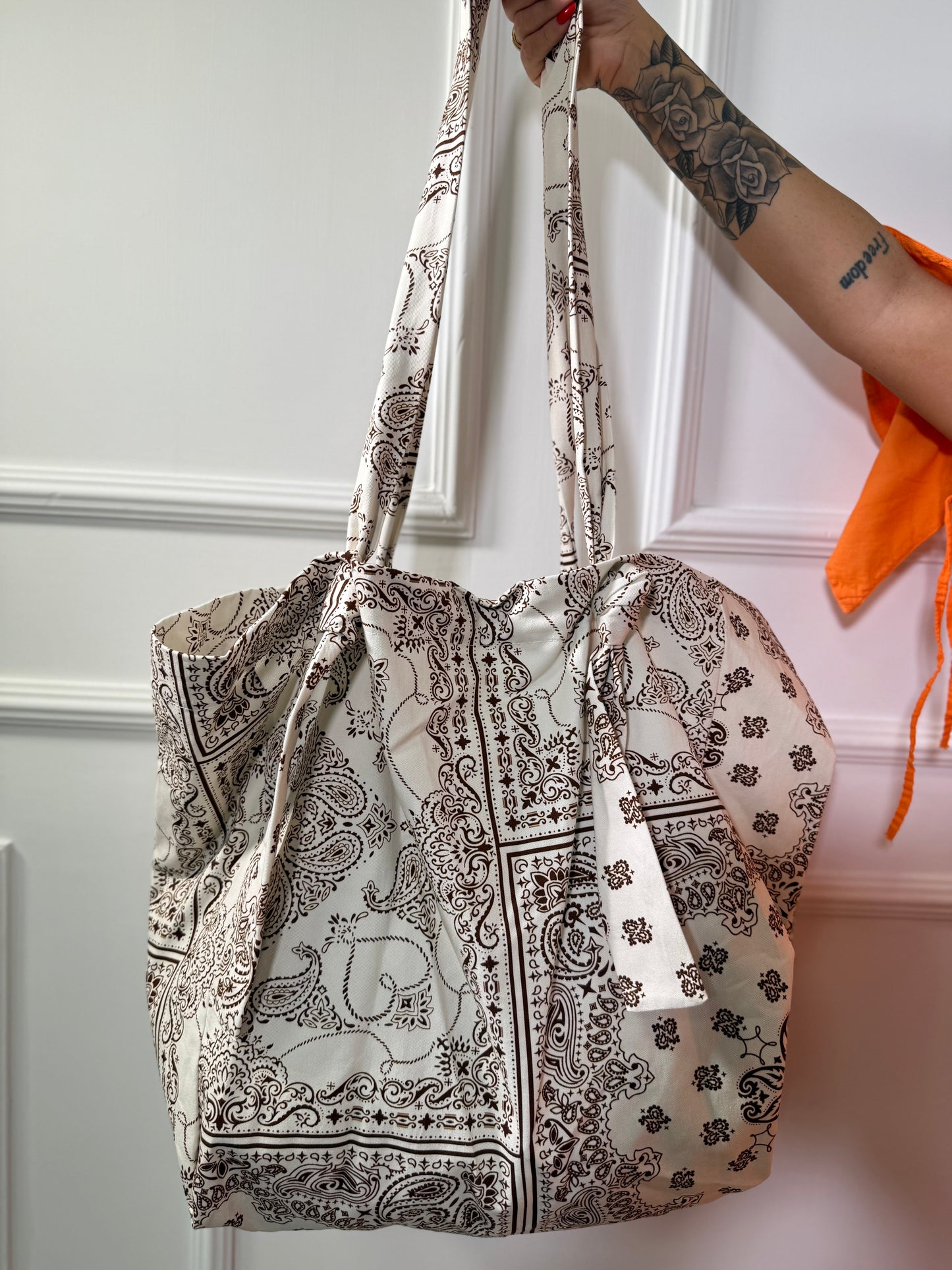 Maxi borsa bandana in cotone by lumina canapa