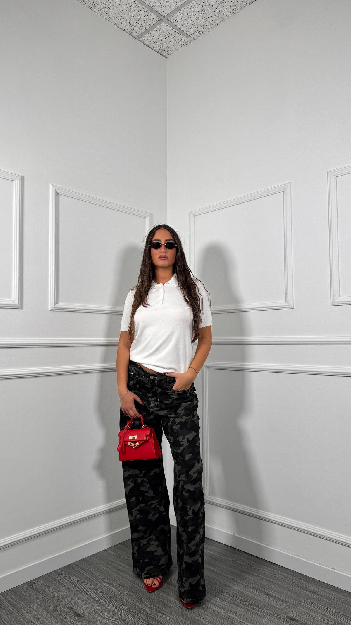 Jeans palazzo militare Vale zg2709