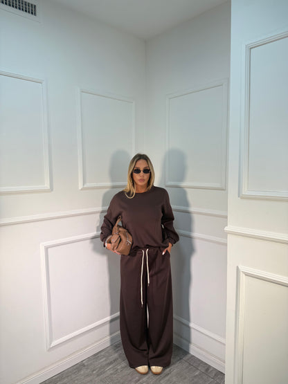 Coordinato curvy Life cioccolato 74531